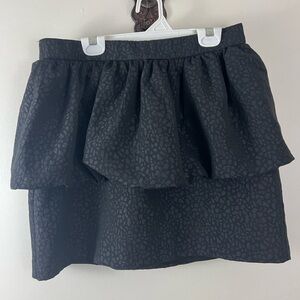 New With Tags Zara Jacquard Bubble Mini Skirt Black Size Large